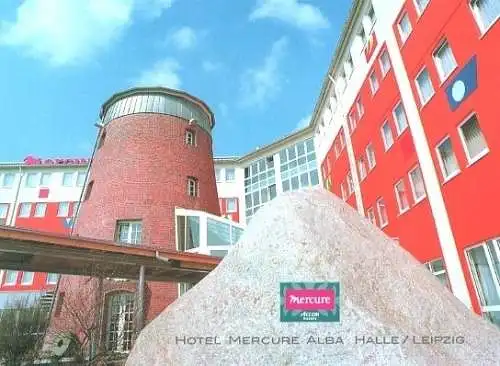 Ansichtskarte, Halle, Hotel "Mercure Alba", Aussenansicht, ca 1998