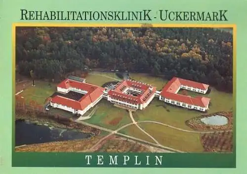 Ansichtskarte, Templin, Rehabilitationsklinik Uckermark, Luftbild