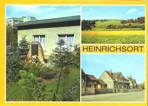 Ansichtskarte, Heinrichsort Kr. Hohenstein-Ernstthal, 3 Abb., 1986