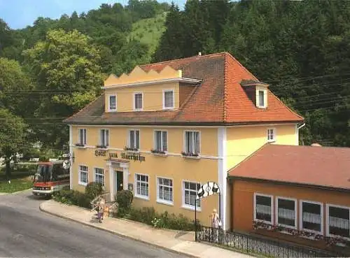 Ansichtskarte, Rohrbach, Landhotel "Zum Auerhahn", Bus, ca. 1993