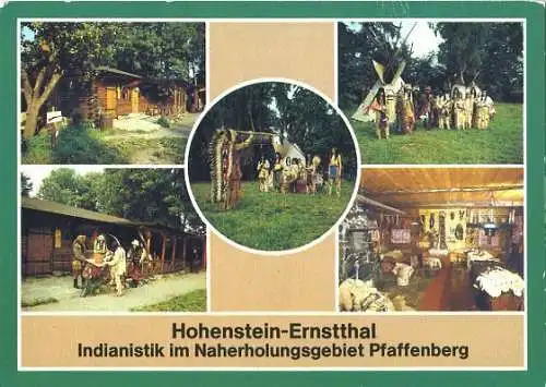 Ansichtskarte, Hohenstein-Ernstthal, Naherholung, Indianistik