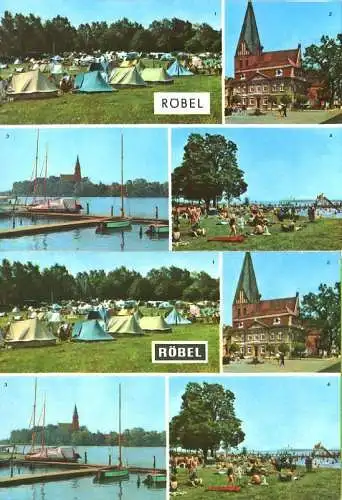 Zwei Ansichtskarte, Röbel Müritz, je vier Abb., 1972