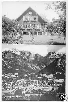 Ansichtskarte, Oberstdorf, zwei Abb., Echtfoto, ca. 1958