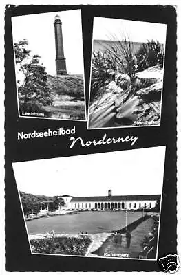 Ansichtskarte, Nordseeheilbad Norderney, drei Abb., 1968