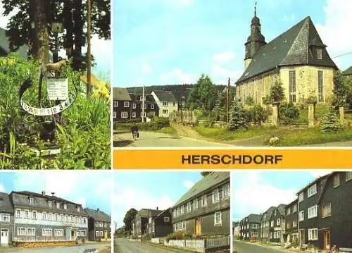 Ansichtskarte, Herschdorf, 5 Abb., u.a. Gaststätte "Kulturhaus"