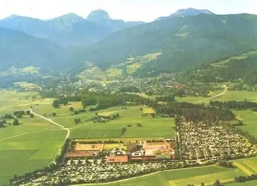 Ansichtskarte, Bad Feilnbach, Luftbild mit Tenda Camping, ca 1991