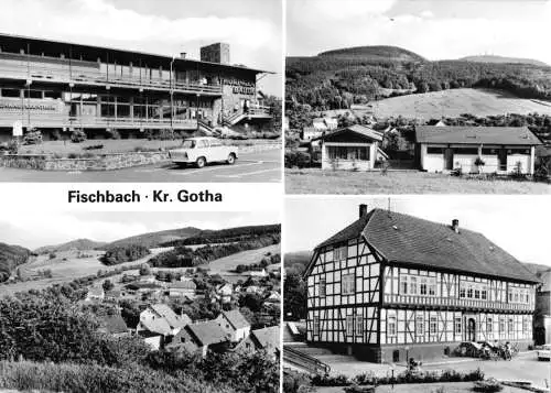 Ansichtskarte, Fischbach Kr. Gotha, vier Abb., 1980