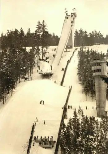 AK, Oberhof Thür., Schanze am Rennsteig, 1965