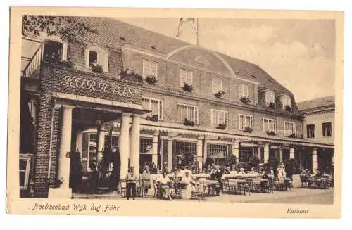 AK, Nordseebad Wyk auf Föhr, Kurhaus, Gaststätte, 1919