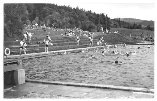 AK, Kurort Jonsdorf, Gebirgsbad, belebt, 1961