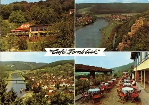 AK, Solbad Karlshafen, Terrassen-Café "Fernblick" vier Abb., um 1970