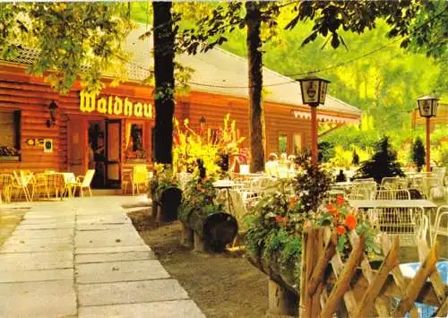 Ansichtskarte, Berlin Grunewald, Restaurant Waldhaus, Version 1, um 1980