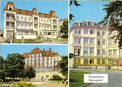 AK, Seebad Heringsdorf auf Usedom, Ferienheime, drei Abb., 1970