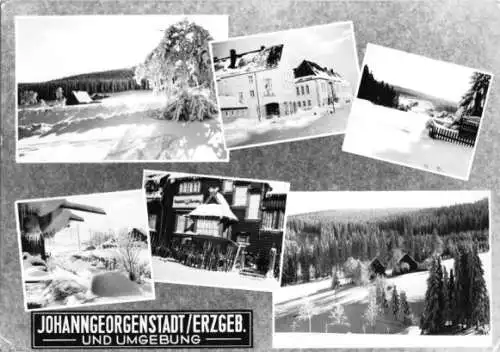 AK, Johanngeorgenstadt Erzgeb., sechs Winterabb., 1966