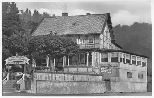 AK, Treseburg Harz, Hotel Burgstieg, 1967