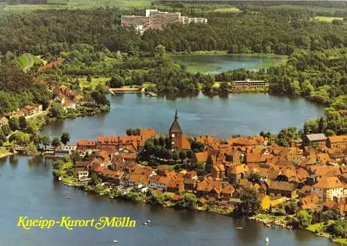 AK, Mölln in Lbg., Luftbild-Ansicht, um 1980