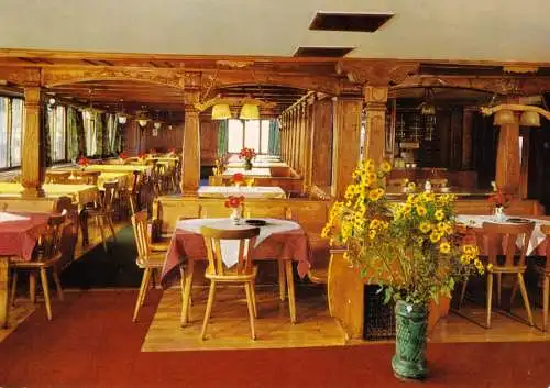 AK, Steibis, Alpengasthof Hochgrat, Gastraum, um 1975