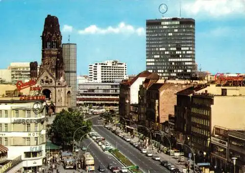 Ansichtskarte, Berlin Charlottenburg, Blick in den Kurfürstendamm, um 1960
