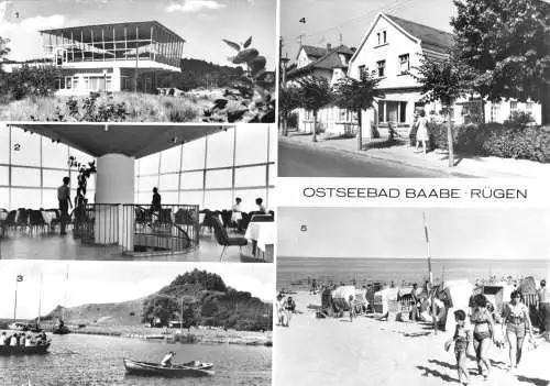 Ansichtskarte, Ostseebad Baabe Rügen, fünf Abb., 1982