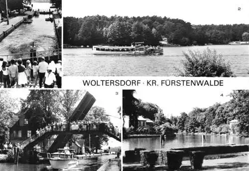 Ansichtskarte, Woltersdorf Kr. Fürstenwalde, vier Abb., 1985
