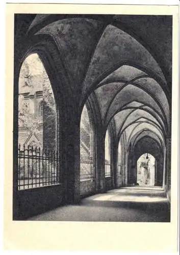 Ansichtskarte, Schwerin Meckl., Kreuzgang am Dom, 1949