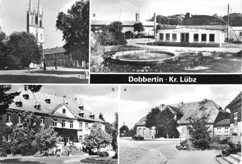 Ansichtskarte, Dobbertin Kr. Lübz, vier Abb., 1985