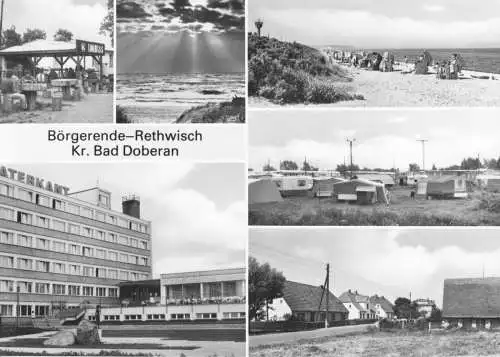 Ansichtskarte, Börgerende - Rethwisch Kr. Bad Doberan, sechs Abb., 1981