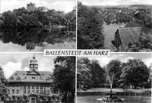 Ansichtskarte, Ballenstedt am Harz, vier Abb., 1982