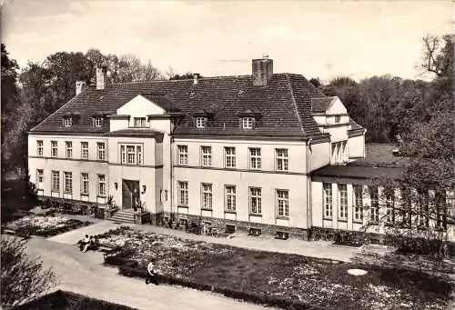 Ansichtskarte, Biendorf Kr. Bernburg, Agraringnieurschule, Hauptgebäude, 1971