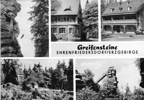 AK, Ehrenfriedersdorf Erzgeb., Greifensteine, fünf Abb., 1964