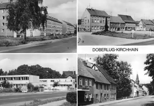 Ansichtskarte, Doberlug-Kirchhain, vier Abb., 1985