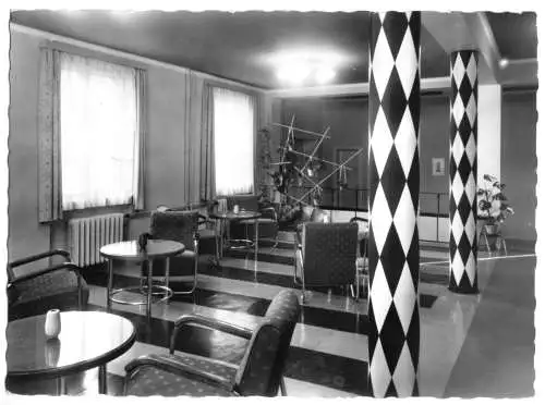 Ansichtskarte, Bad Berka, FDGB-Sanatorium I, Vorhalle zu den Kurärzten, 1959