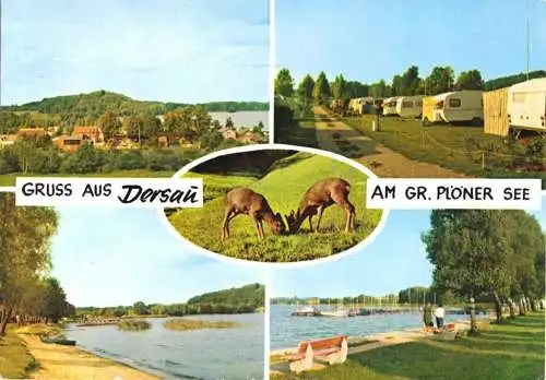 Ansichtskarte, Dersau am Gr. Plöner See, fünf Abb., 1976