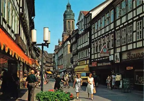Ansichtskarte, Einbeck, Fußgängerzone, belebt, 1987