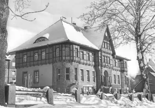 AK, Schierke Harz, Rathaus, Winteransicht, 1974