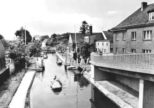 AK, Storkow Mark, Blick zur Schleuse, 1982