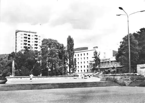 AK, Suhl, Anlagen am Interhotel, Hochhaus, 1968