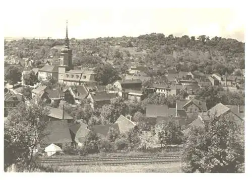 AK, Bad Sulza, Teilansicht mit Bahnlinie, 1960