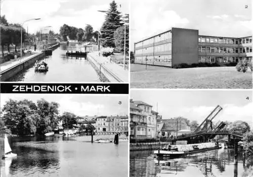 AK, Zehdenick Mark, Kreis Gransee, vier Abb., u.a. Schule, 1978