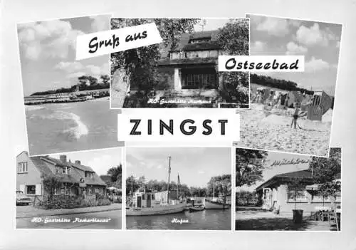 Ansichtskarte, Ostseebad Zingst, sechs Abb., 1964