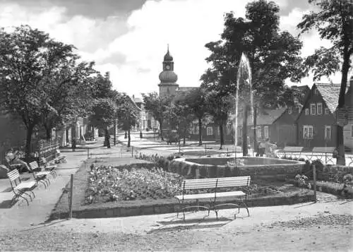 AK, Frauenwald Rennsteig, Platz des Friedens, 1973