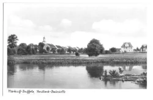 AK, Märkisch Buchholz, Teilansicht, Badestelle, 1956