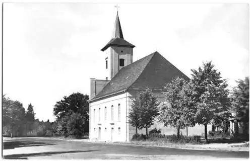 AK, Märkisch Buchholz, Partie mit Kirche, 1963