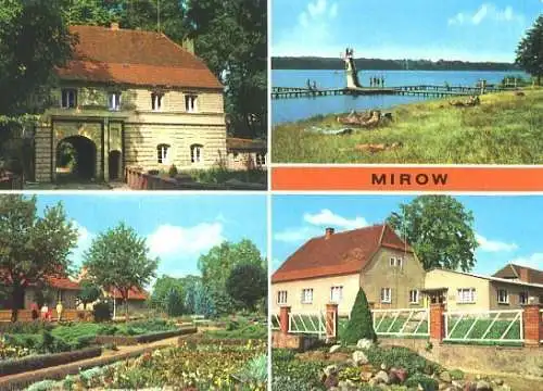 Ansichtskarte, Mirow, vier Abb., u.a. Freibad, 1979