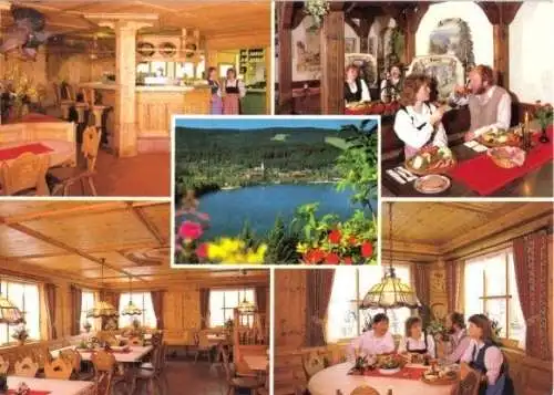 Ansichtskarte, Titisee Schwarzw., Restaurant Bergsee am Titisee, fünf Abb., um 1995
