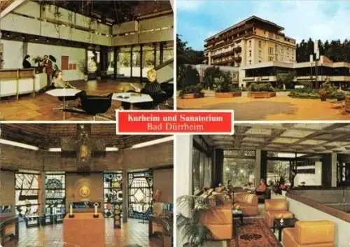 Ansichtskarte, Bad Dürrheim, Kurheim und Sanatorium, vier Abb., 1986