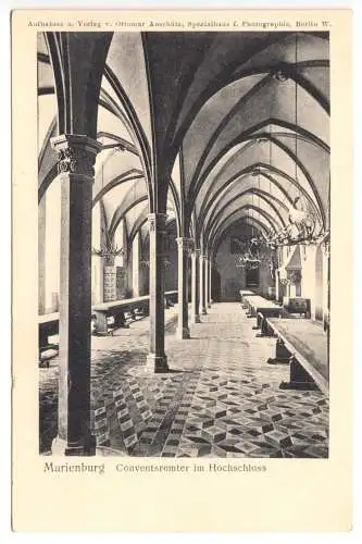 AK, Marienburg Westpr., Malbork, Die Marienburg, Remter im Hochschloß, um 1912