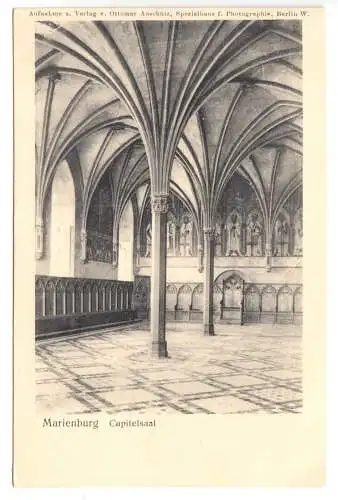 AK, Marienburg Westpr., Malbork, Die Marienburg, Capitelsaal, um 1912