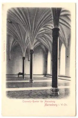 AK, Marienburg Westpr., Malbork, Die Marienburg, Convents-Remter, um 1904