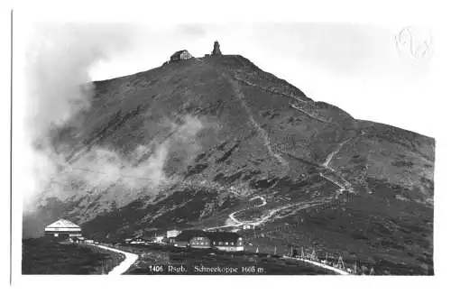 AK, Riesengebirge, Blick zur Schneekoppe, um 1939